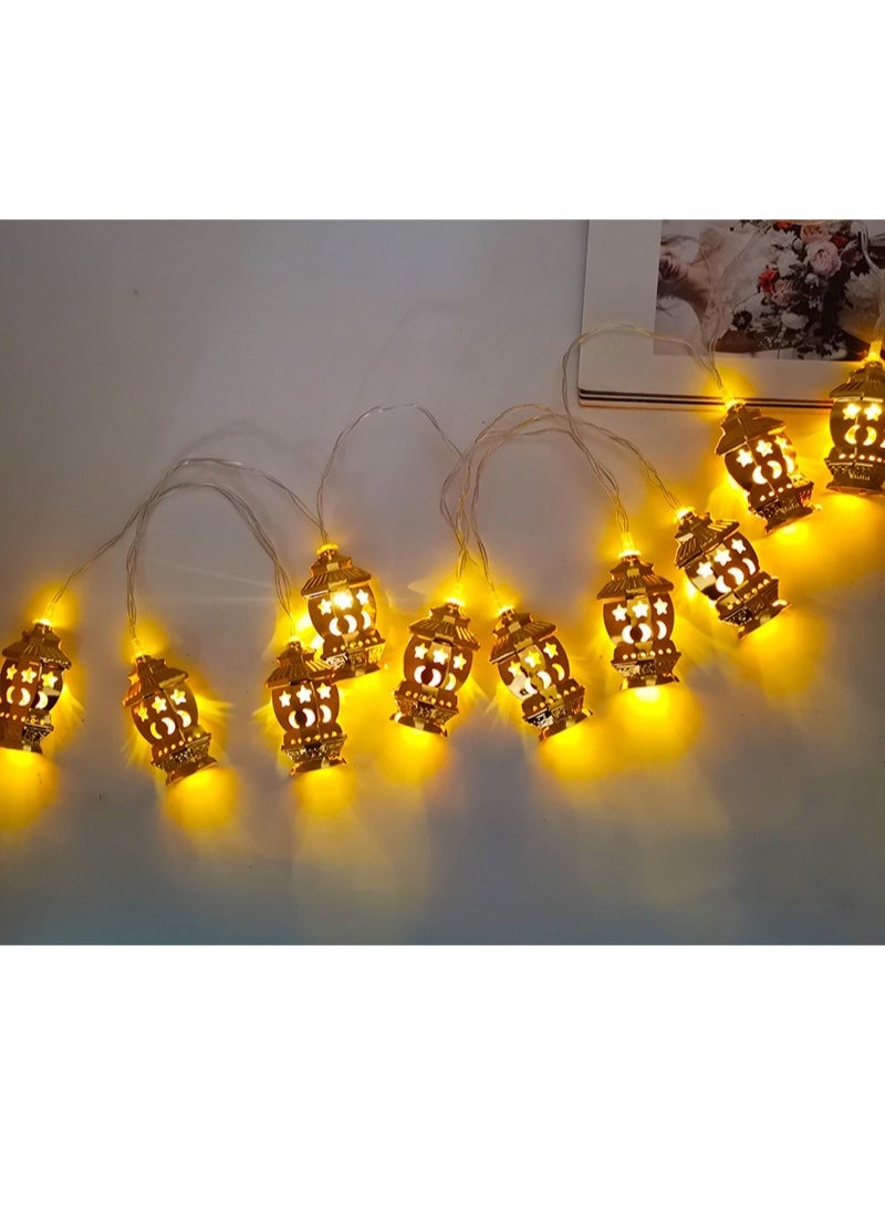 1.65م 10LED خيوط ضوء رمضان عيد، أضواء خيوط نجوم خيالية لعيد الفطر وزينة عيد الميلاد وغرفة النوم والحدائق (لا تشمل البطارية) - Image 4